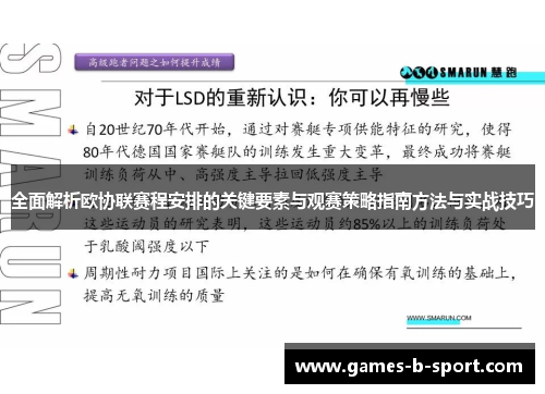 全面解析欧协联赛程安排的关键要素与观赛策略指南方法与实战技巧